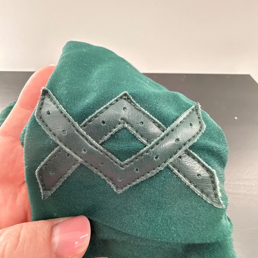 Jade Green Thinsulate Scotchgard Winter Gloves Retro Cuff
